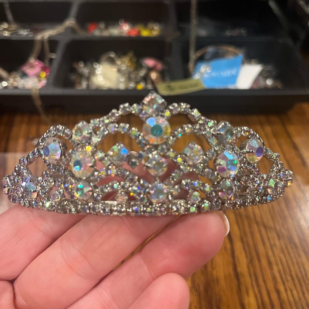 Elegant rhinestone Silver Tiara gorgeous bling bling